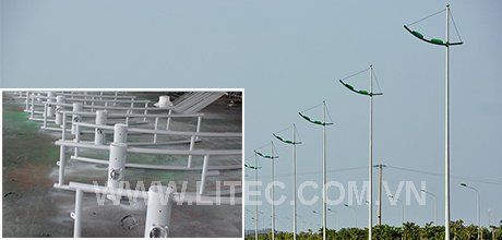 Cột đèn cao áp cần cánh buồm đơn CBD